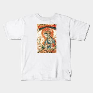 Green Tara painting Kids T-Shirt